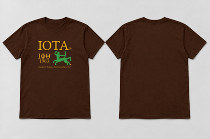 Approved Iota Phi Theta charcoal brown IOTA Centaur Signature T-shirt