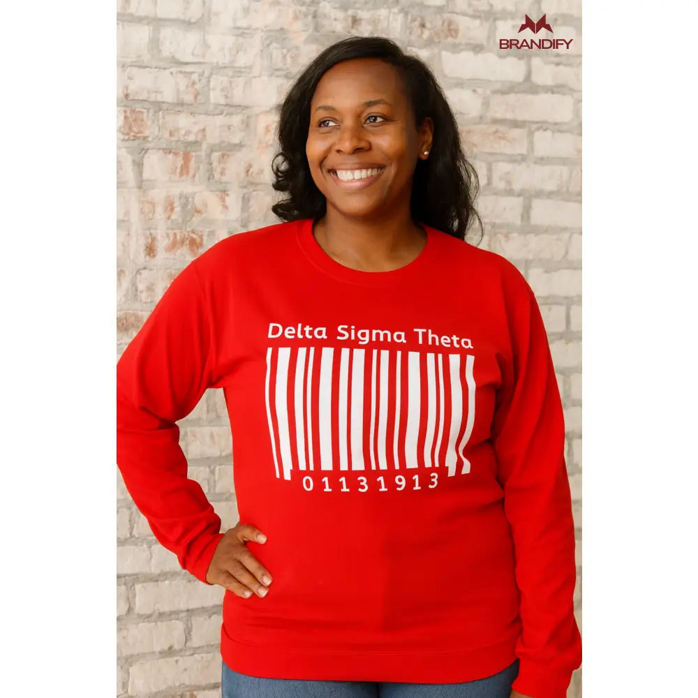 Custom Delta Sigma Theta Printed Hoodie front view with organization colors and custom design