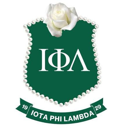 Iota Phi Lambda Sorority Polo Shirt | White and Emerald Green Custom – Personalized | Pirani9