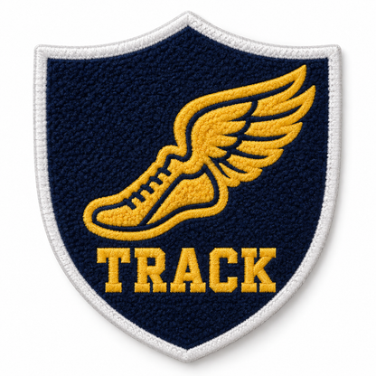 Custom chenille track activity patch