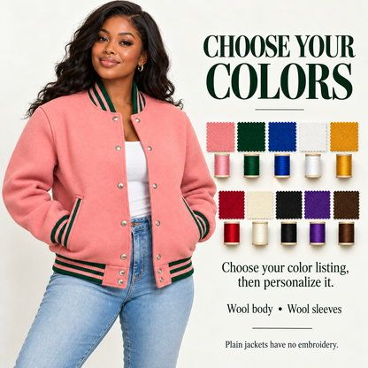 Wool varsity jacket color selection guide