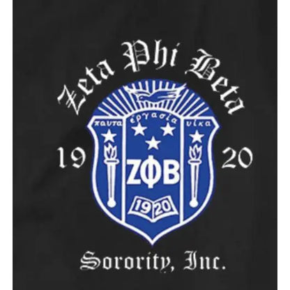 Royal Blue / Black Zeta Phi Beta Varsity Line Jacket with personalized front, back, and sleeve embroidery