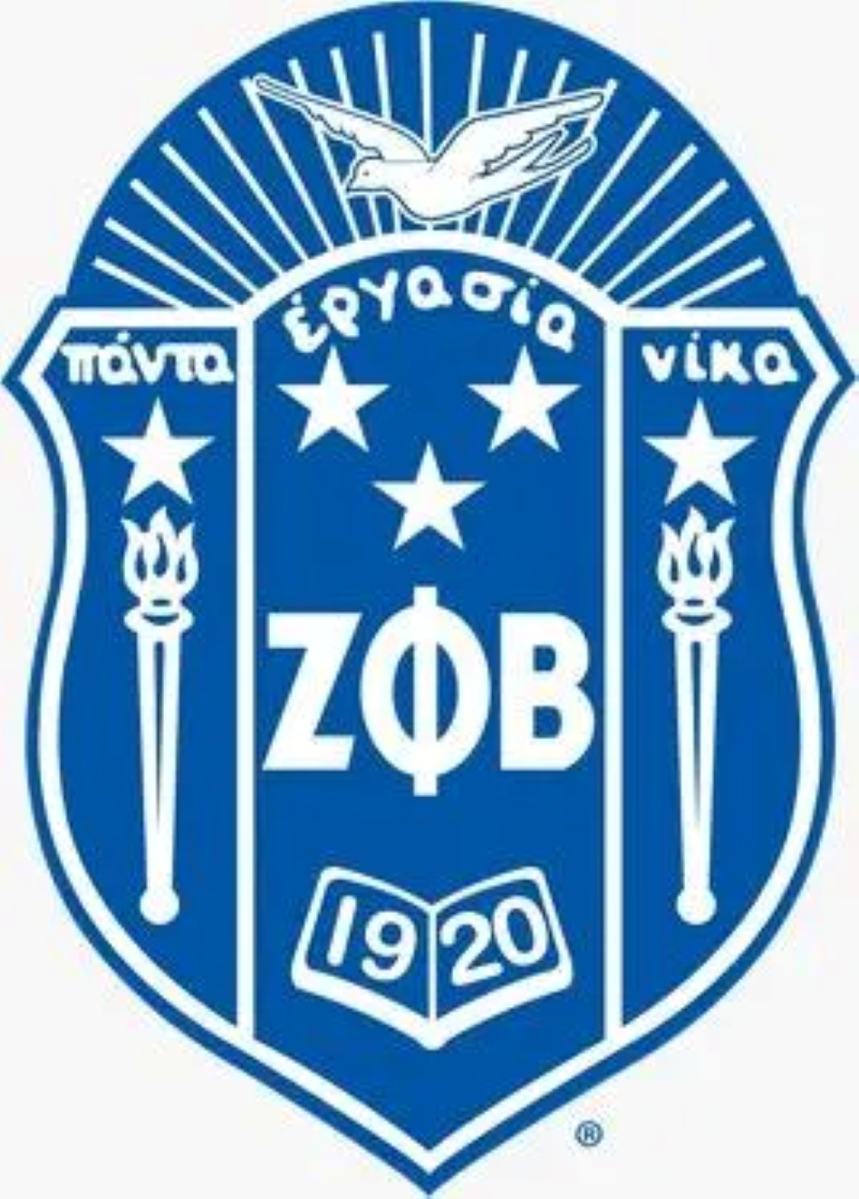 2 Tone White & Royal Blue Zeta Phi Beta Embroidered Polo Shirt – Personalized Sorority Polo - product image 3