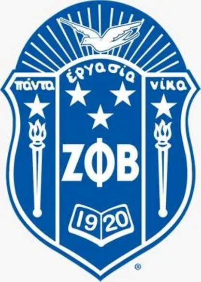 2 Tone Royal Blue & White Zeta Phi Beta Embroidered Polo Shirt – Personalized Sorority Polo - product image 5